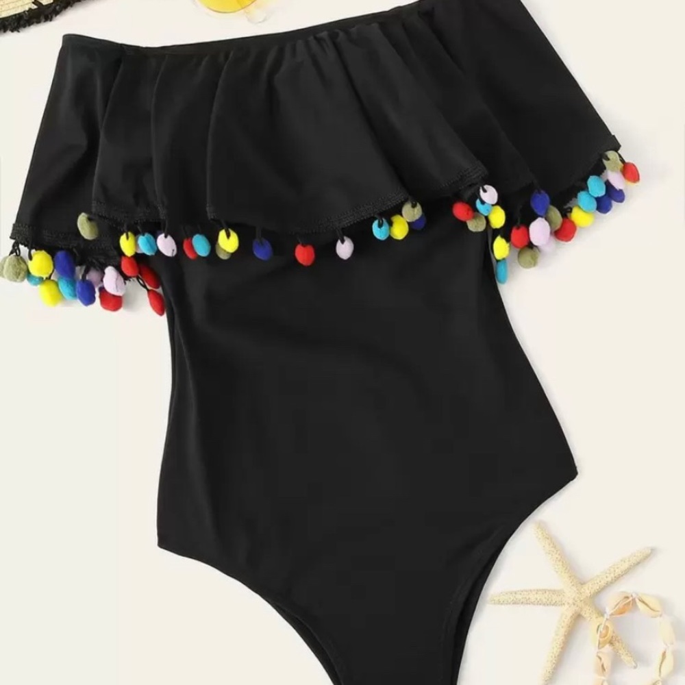 SheIn pom pom swimsuit